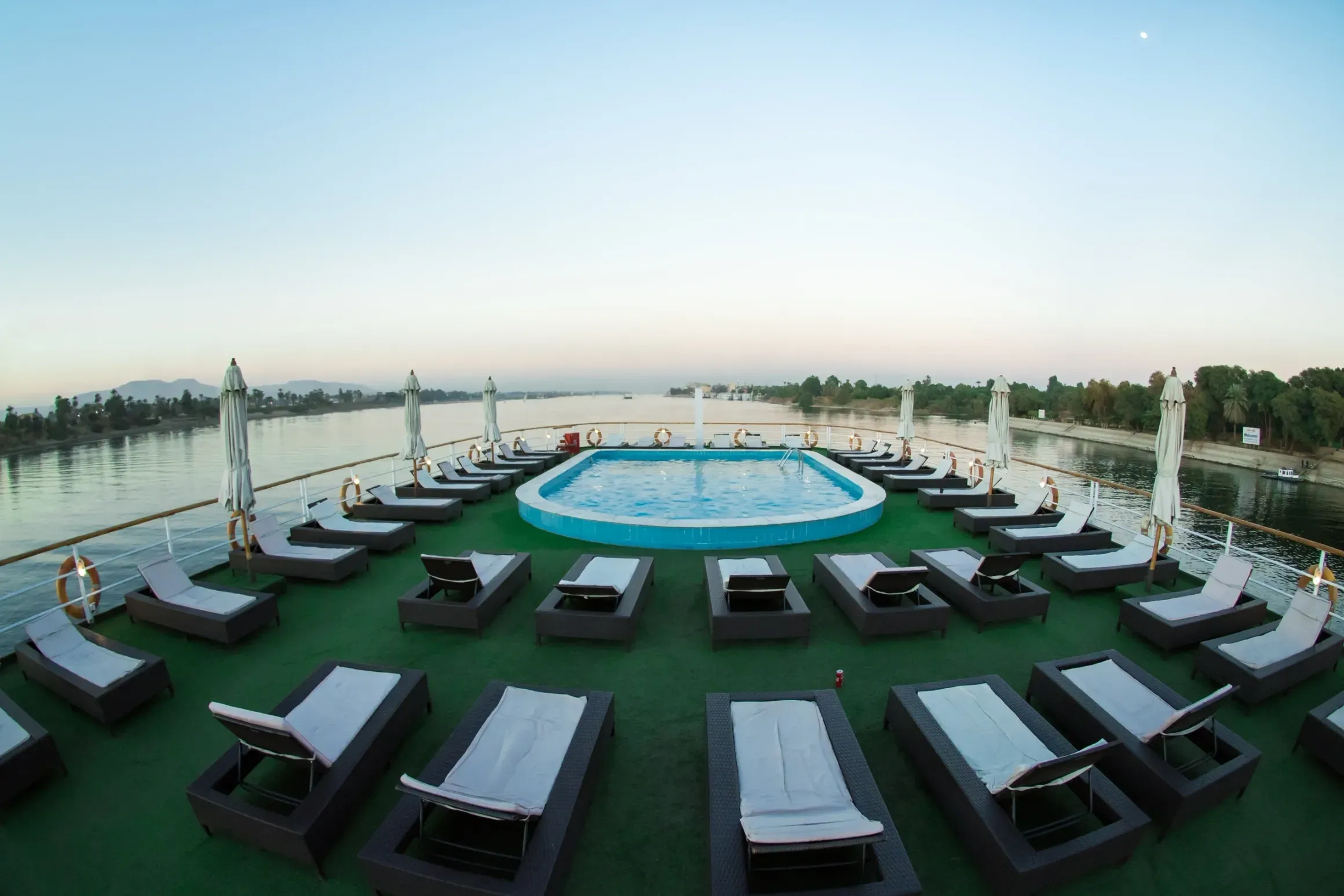 Sun deck of the A Sara Nile Cruise Nile cruise